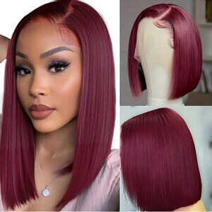 NWT Burgundy 12-inch Wig-Straight Styled